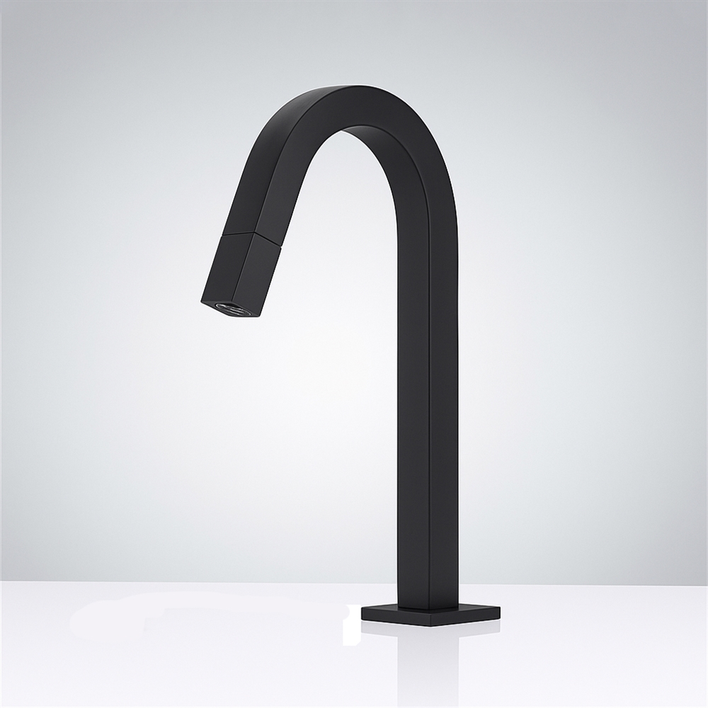 FontanaAquaStream Matte Black Rotary Switch Single-Hole Basin Faucet