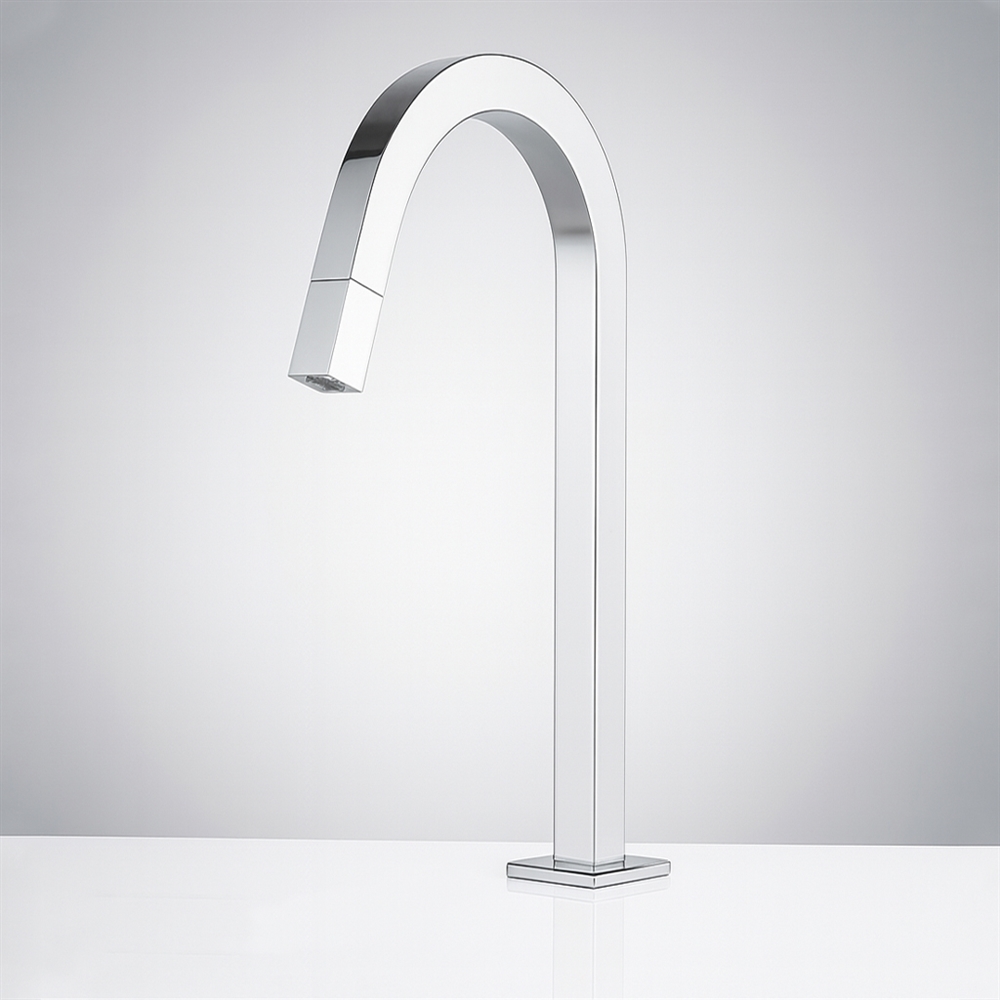 Fontana SwiftWave Chrome Deck Mounted Rotary Basin Faucet