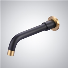 Fontana Matte Black And Gold Wall Mounted Commercial Automatic Sensor Faucet With Insight Infrared Technology