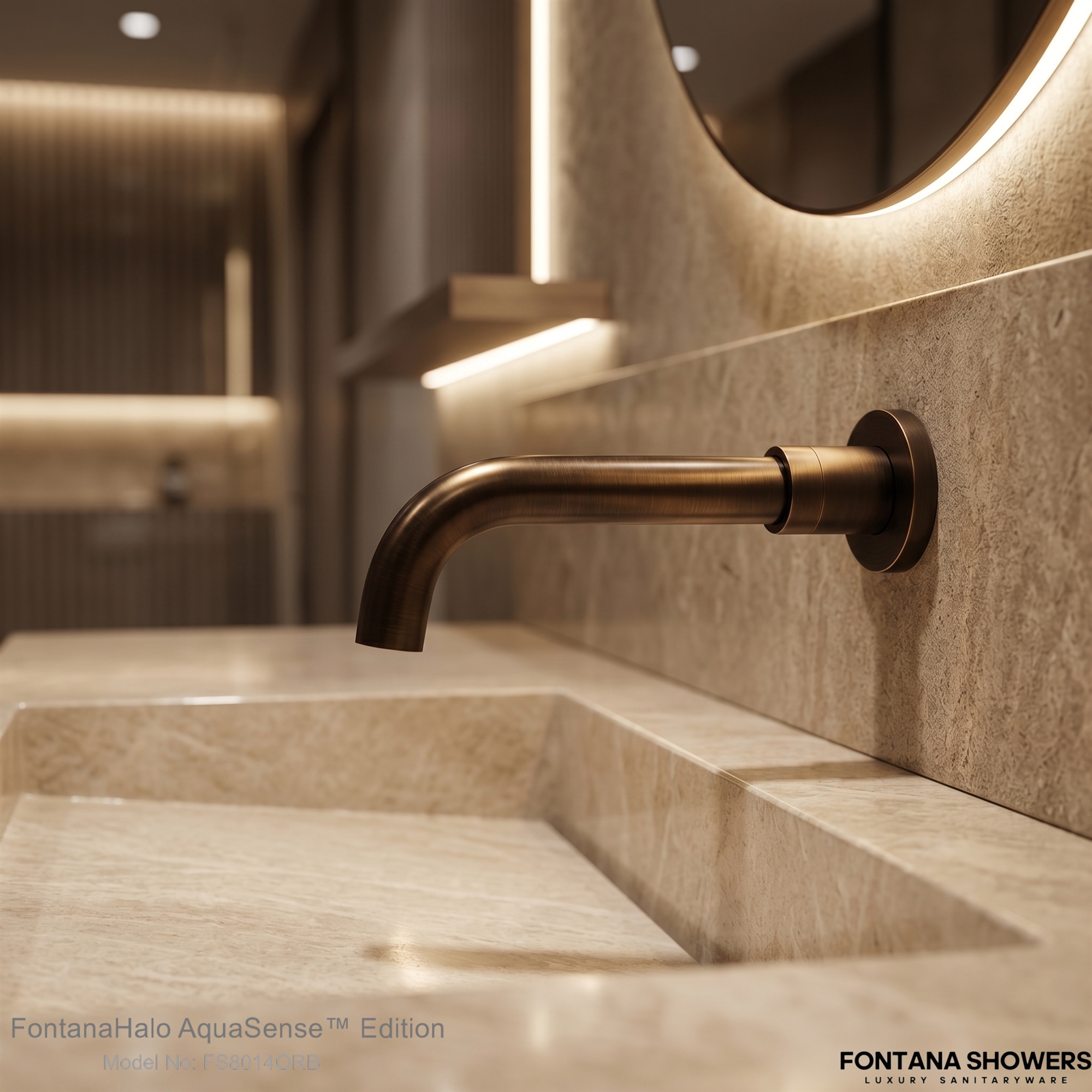 Fontana FS8014ORB shower wall rough-in and valve coordination