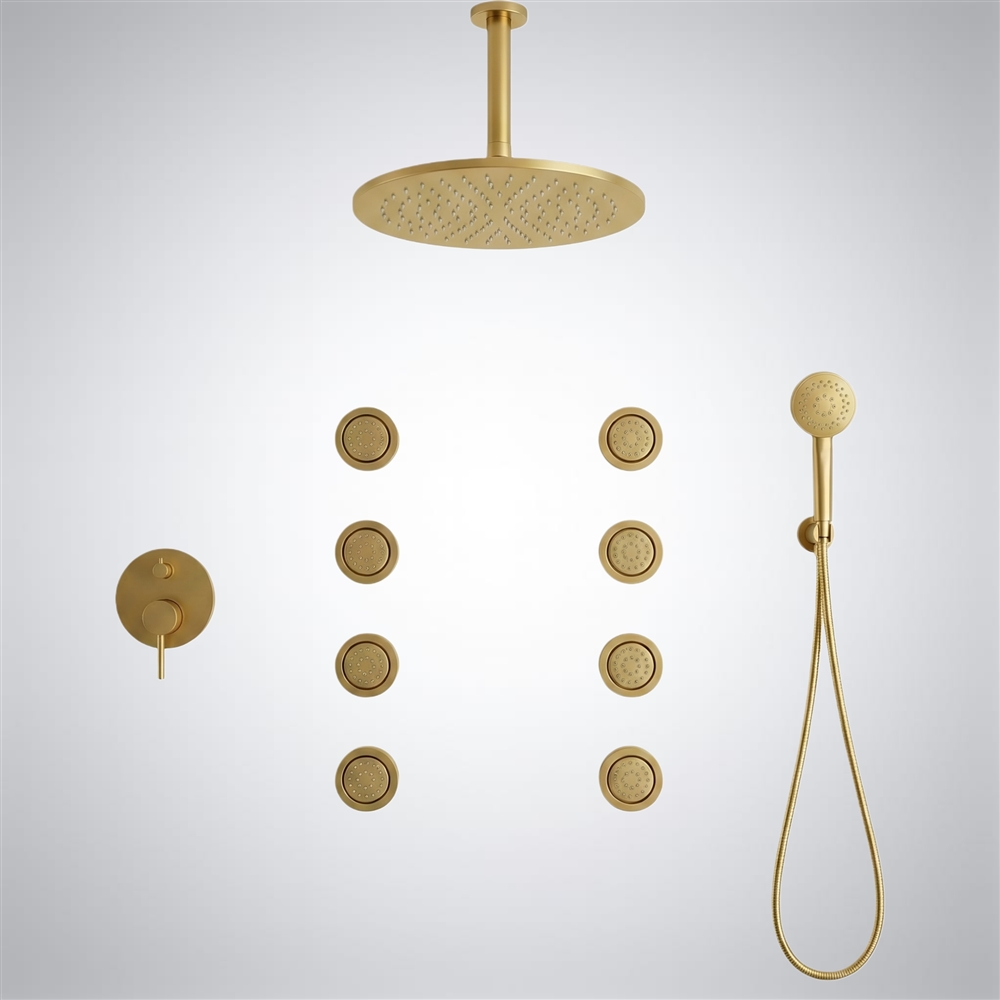 FontanaNovaEdgeâ„¢ â€“ Brushed Gold Thermostatic