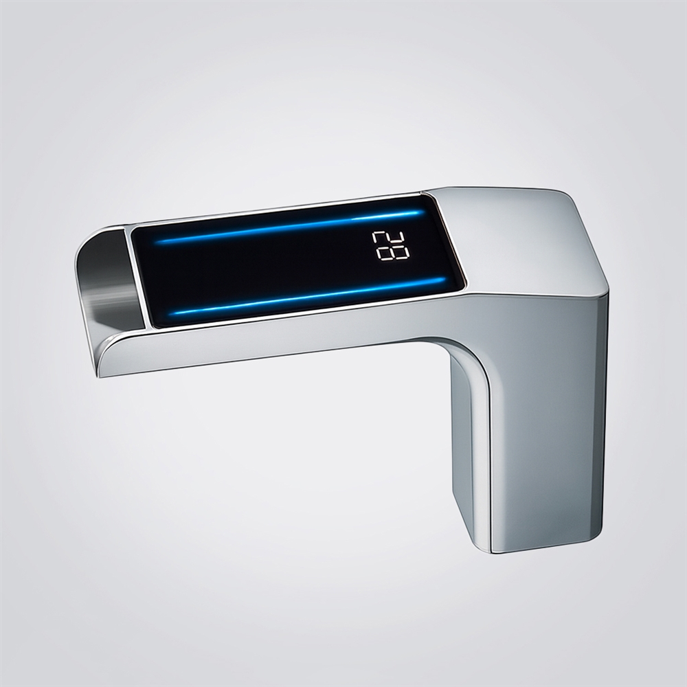 FontanaAquaDynamiCore Chrome Touchless Basin Faucet with Temperature Display