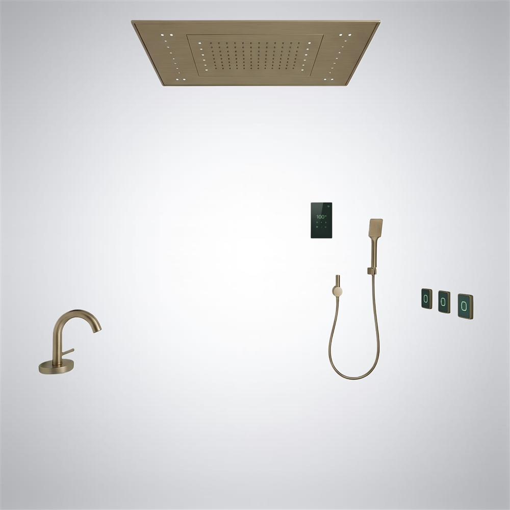 FontanaCascadeâ„¢ â€“ Brushed Gold LED
