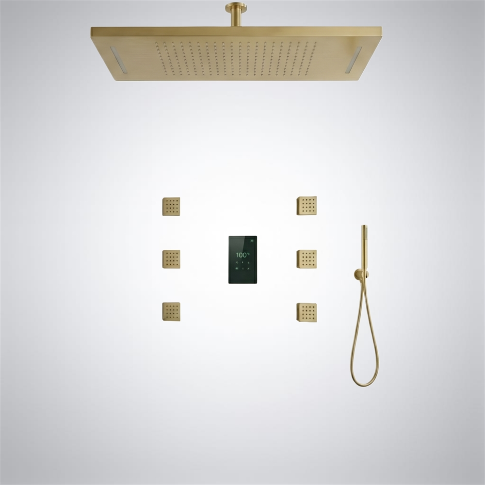 FontanaEternaâ„¢ â€“ Brushed Gold Shower