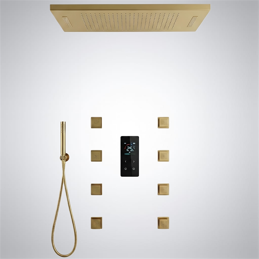 FontanaAuraFlowâ„¢ â€“ Brushed Gold Rain Shower