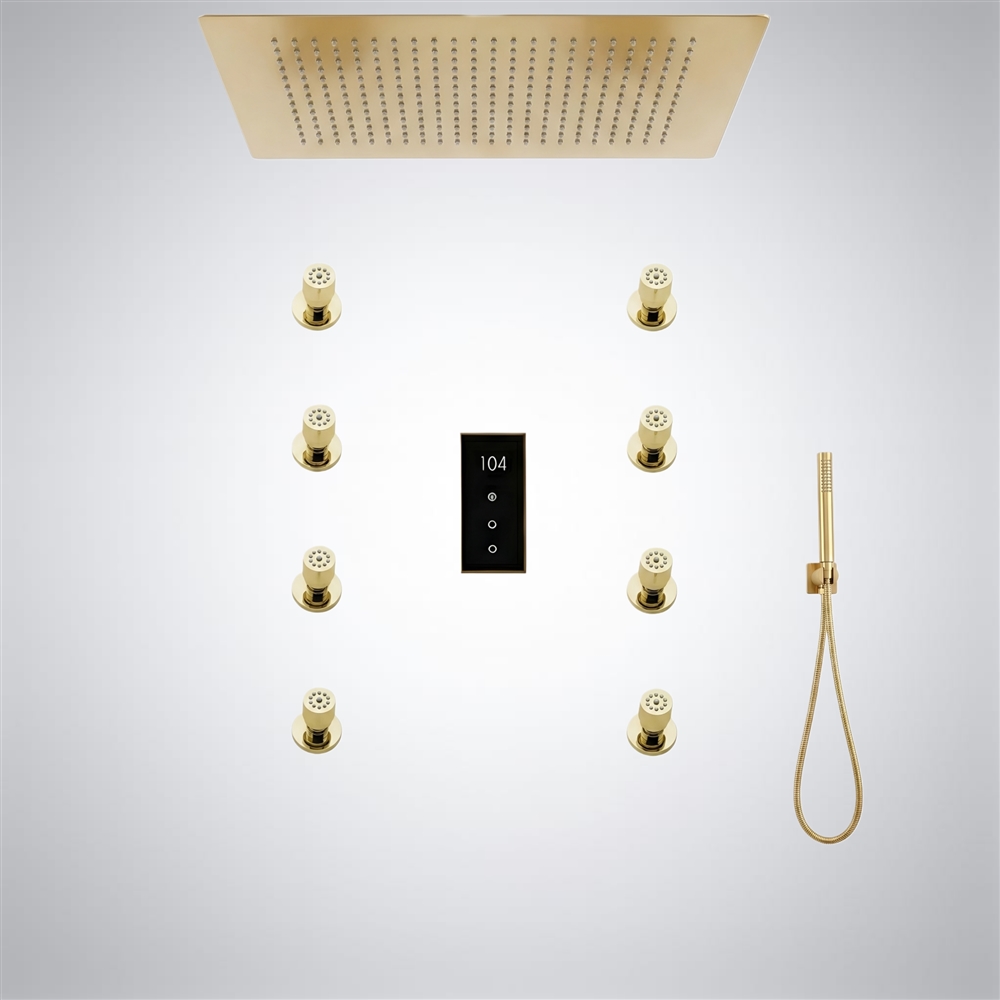 FontanaSleekâ„¢ Brushed Gold Digital Shower