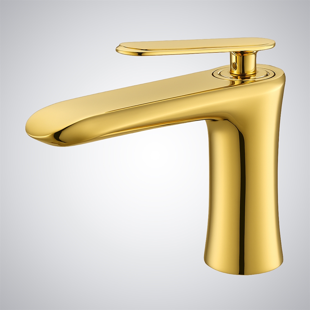 Fontana Civitanova Gold Deck Mounted Basin Faucet