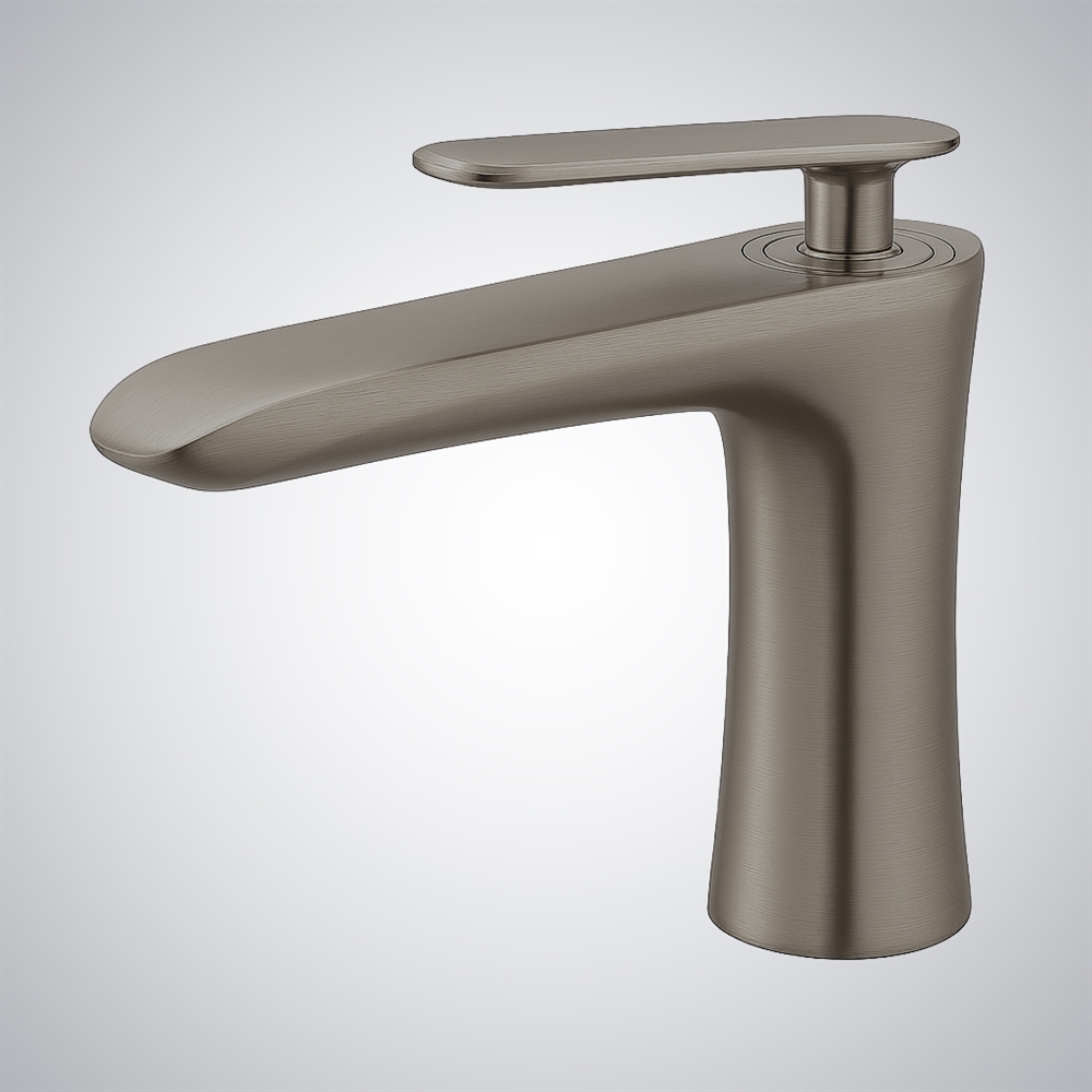 Fontana Civitanova Gun Metal Gray Deck Mounted Basin Faucet