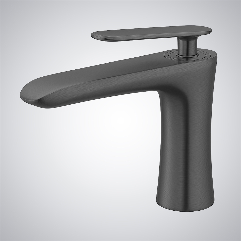 Fontana Civitanova Matte Black Deck Mounted Basin Faucet