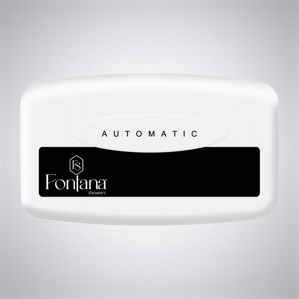Fontana PrimeValve white wall-mounted automatic sensor flush valve front view