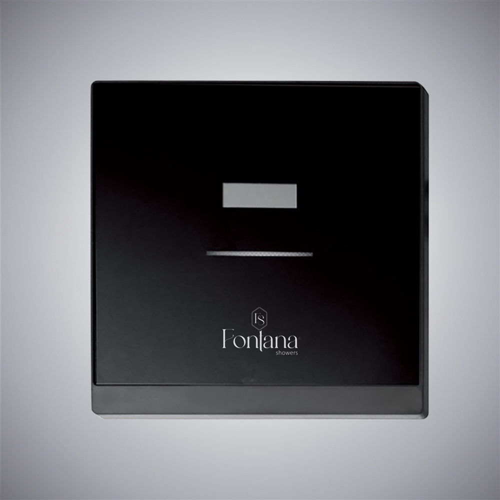 Fontana IQLink Obsidian Grey touchless urinal flush valve with dark faceplate