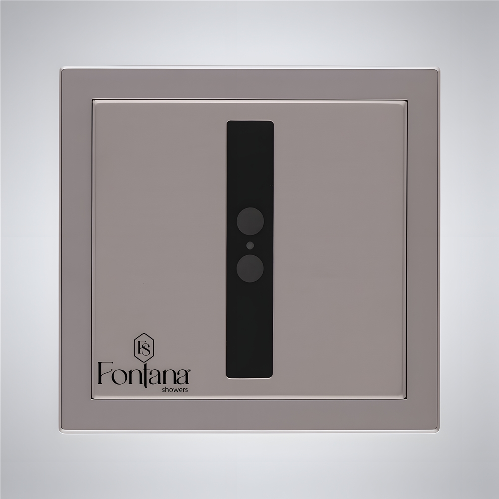 Fontana SmartFlush FX graphite grey automatic urinal flush valve with stainless panel