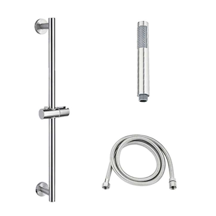 Fontana Chrome Finish In a Bathroom Height Adjustable Handheld Shower Head Holder with Shower Slide Bar