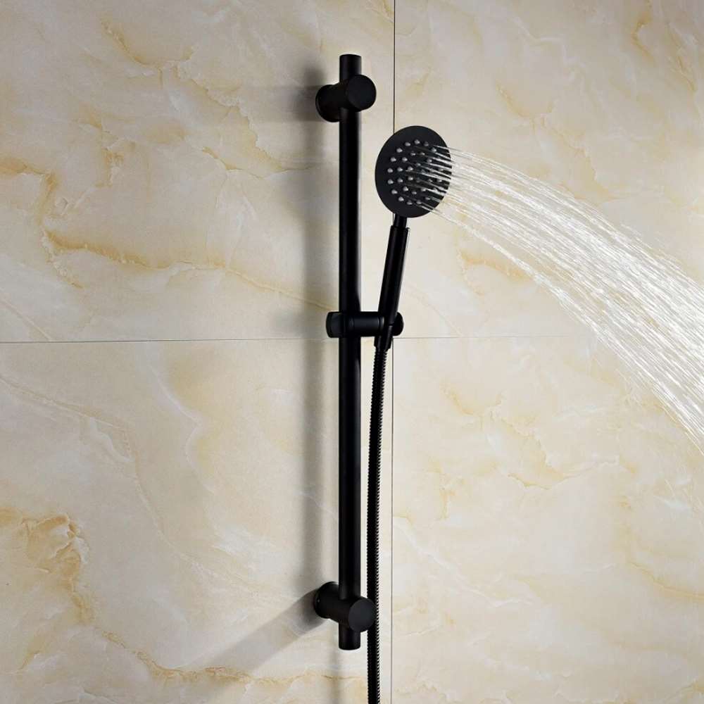 Fontana Matte Black Shower Set with Shower Hose