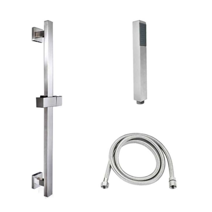 Fontana Height-adjustable Handheld Shower Head Holder with Shower Slide Bar in Chrome Finish
