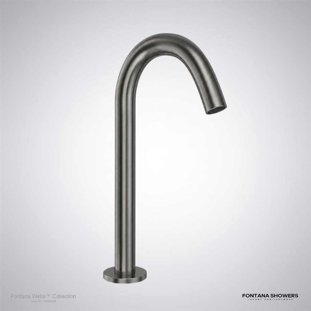 Wella gun metal gray sensor faucet