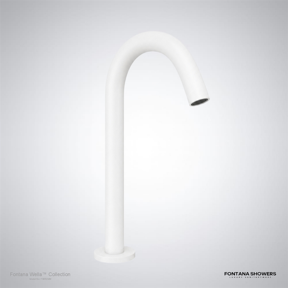 Wella matte white touchless faucet