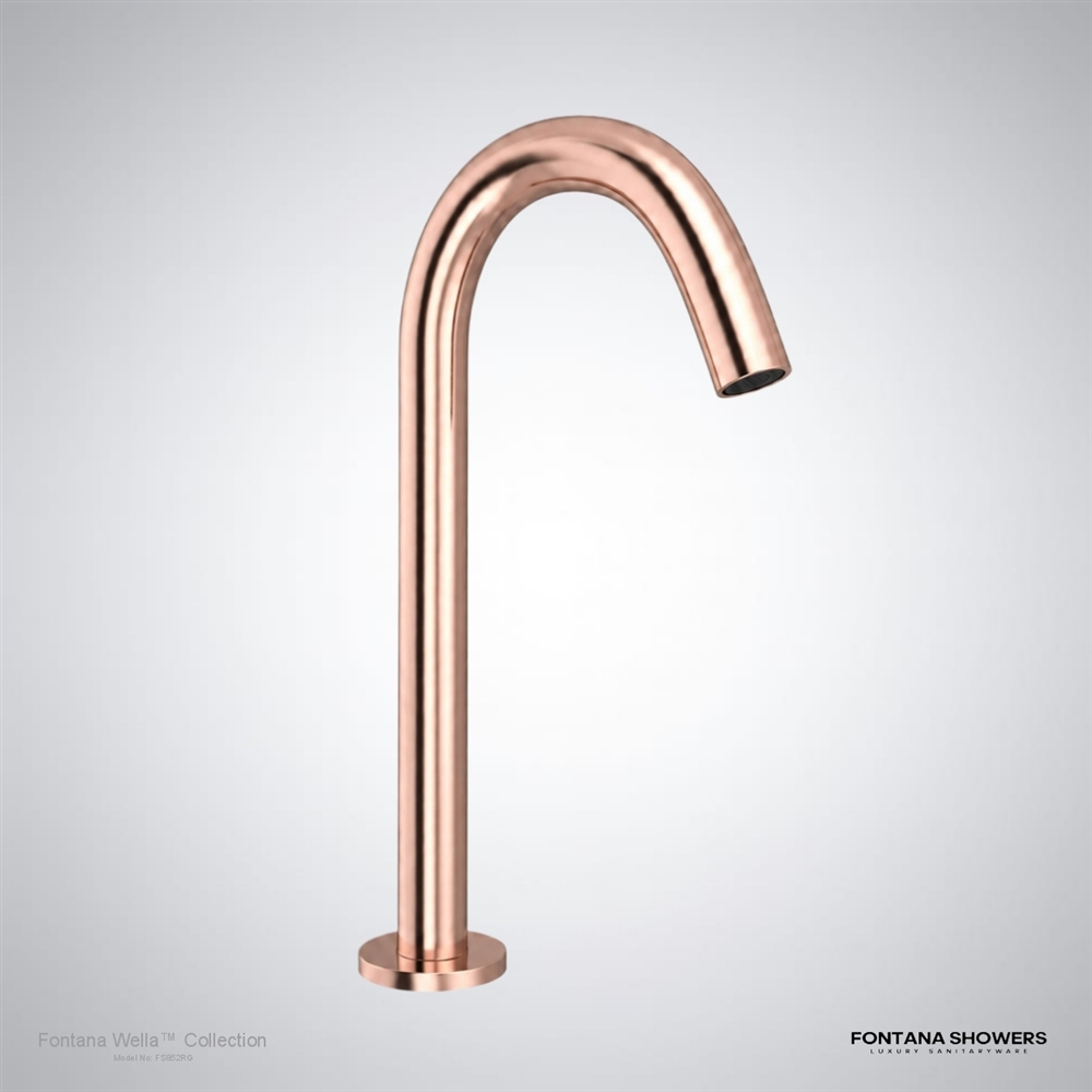 Wella rose gold touchless basin faucet