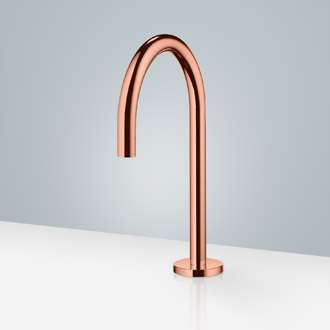 Touchless Bathroom Faucet BIM Object Livorno Commercial Rose Gold Stainless Steel Long Automatic Sensor Faucet