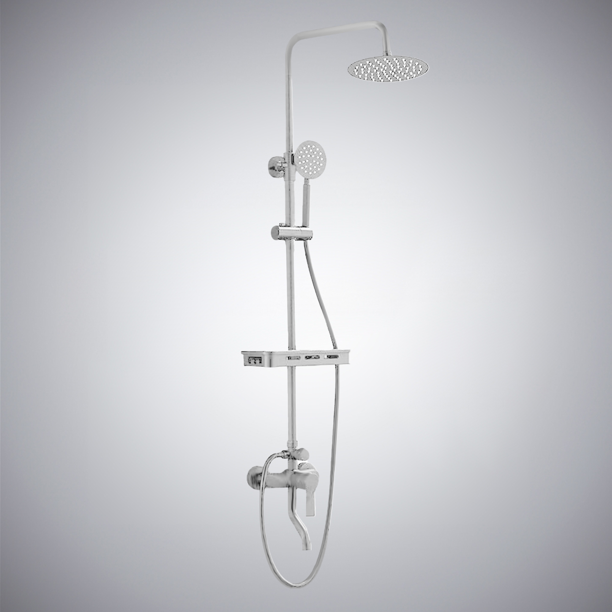 Fontana Milan Shower Faucet With Sprayer In Chrome Finish