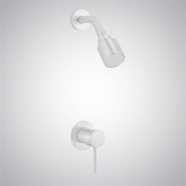 Fontana Verona Matte White Bathroom Rainfall Shower Head Set