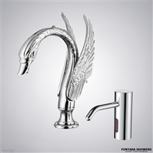 Chrome Touchless Faucet and Dispenser