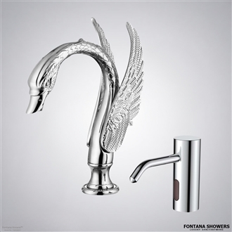Chrome Touchless Faucet and Dispenser