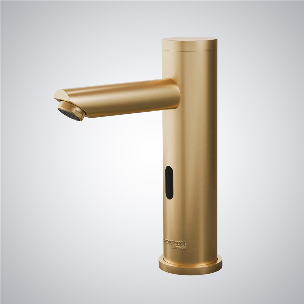Gold Finish Touchless Automatic Sensor Faucet for commercial and residential use