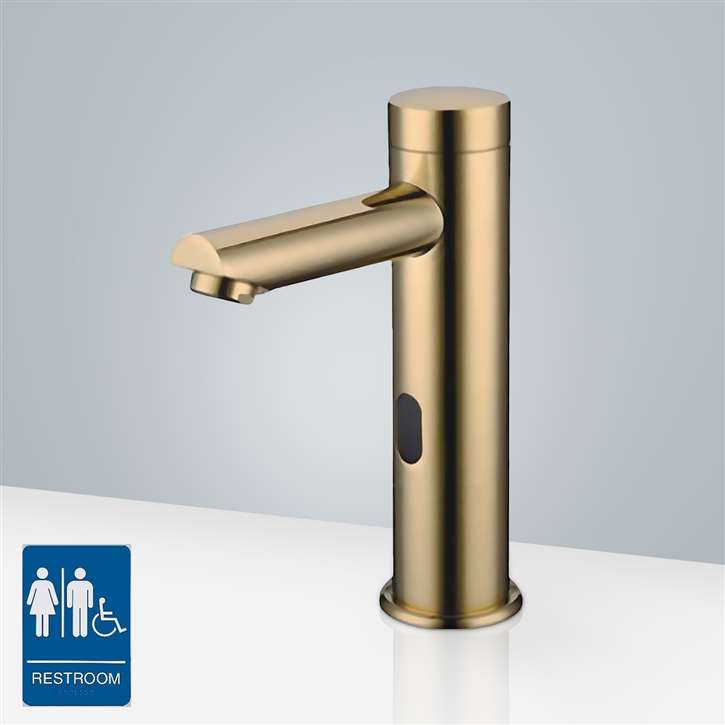 Gold-Finish-Touchless-Automatic-Sensor-Faucet