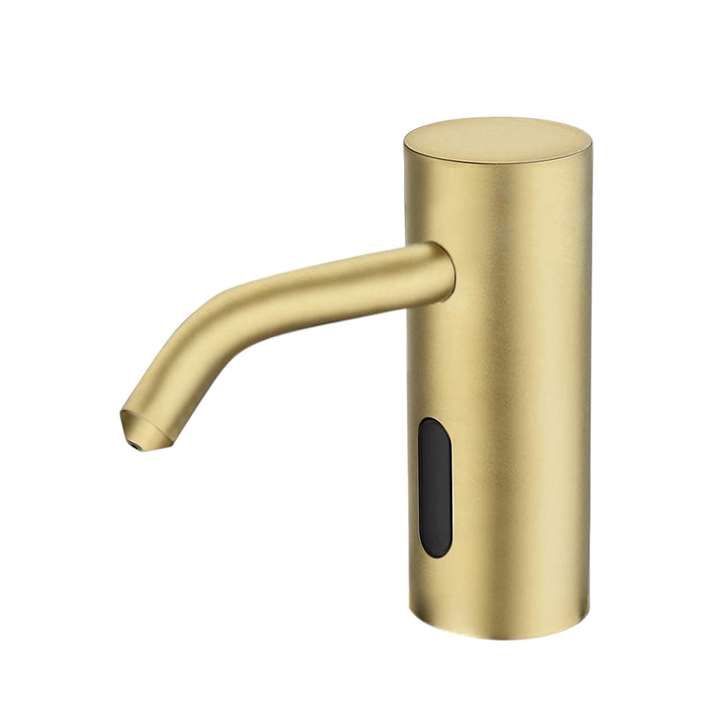 Fontana Trio Commercial Brushed Gold Brass Deck Mount Automatic Sensor Liquid Soap Dispenser