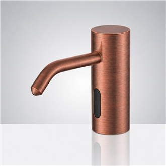 Fontana Peru Commercial Antique Bronze Brass Deck Mount Automatic Sensor Liquid Soap Dispenser
