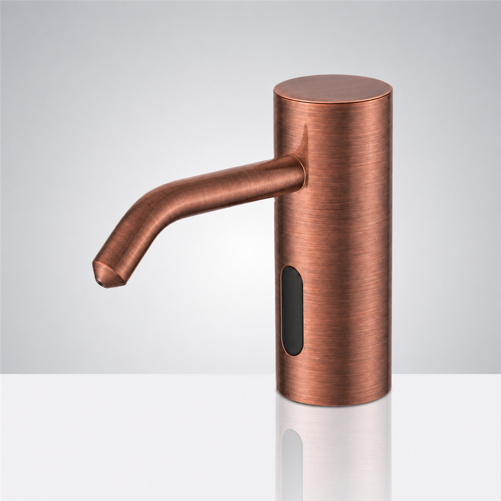 Fontana Peru Commercial Antique Bronze Brass Deck Mount Automatic Sensor Liquid Soap Dispenser