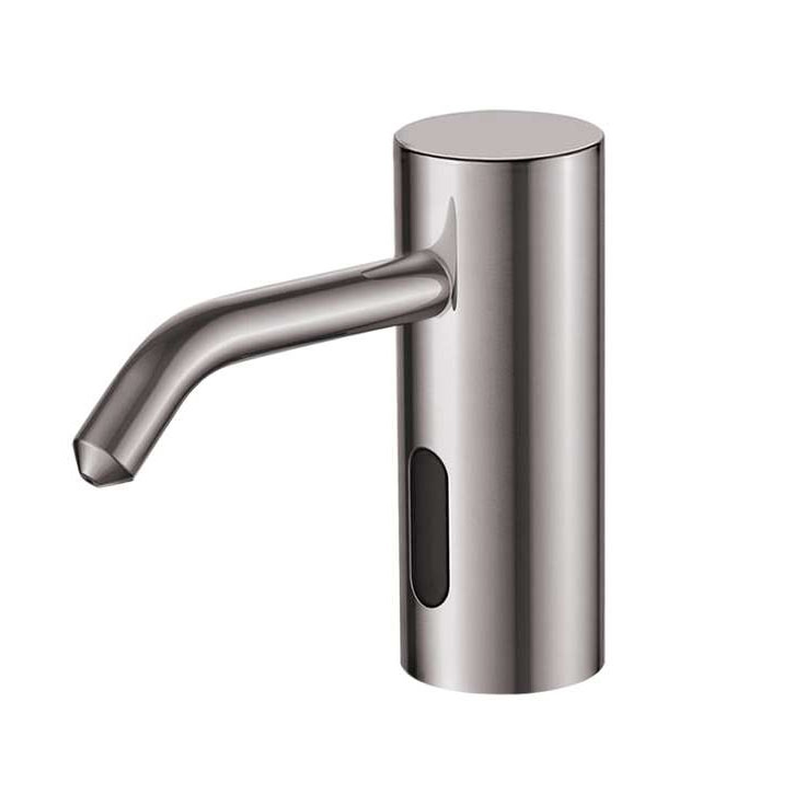 Fontana Trio Commercial Brushed Nickel Brass Deck Mount Automatic Sensor Liquid Soap Dispenser