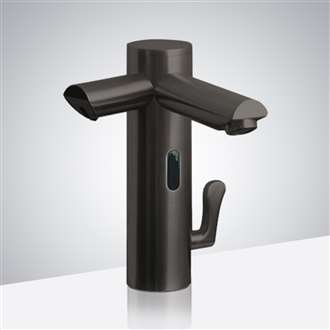 Fontana Restroom Faucet Lima Commercial Dark Oil Rubbed Bronze Finish Dual Automatic Sensor Faucet with Sensor Soap Dispenser