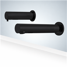 Fontana Rio Matte Black Finish Commercial Wall Mount Dual Automatic Sensor Faucet with Sensor Soap Dispenser