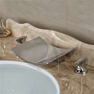Valentina Deck Mount Dual Handle Bathroom  Download Commercial Sink Luxury Faucet 
