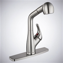 RV Brushed Nickel Single Handle Pull-Out Travel Faucet