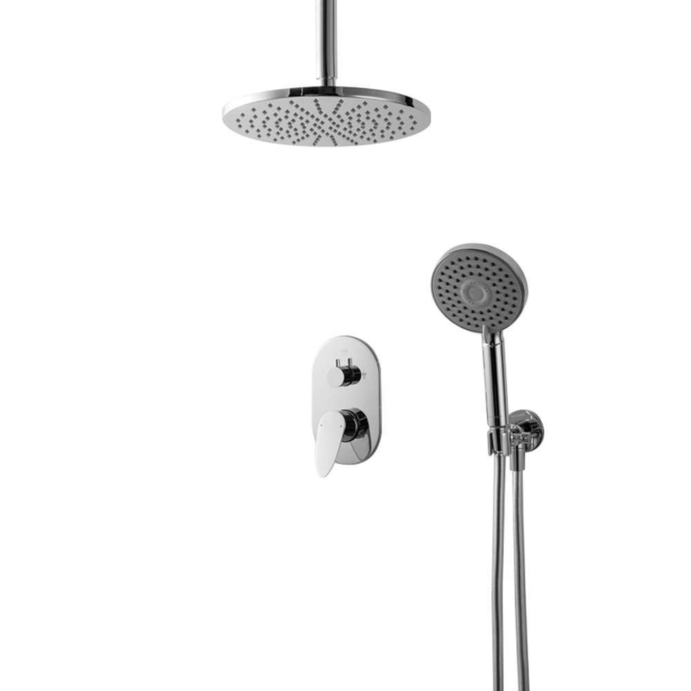 Chrome shower head related to the Bravat round shower installation guide
