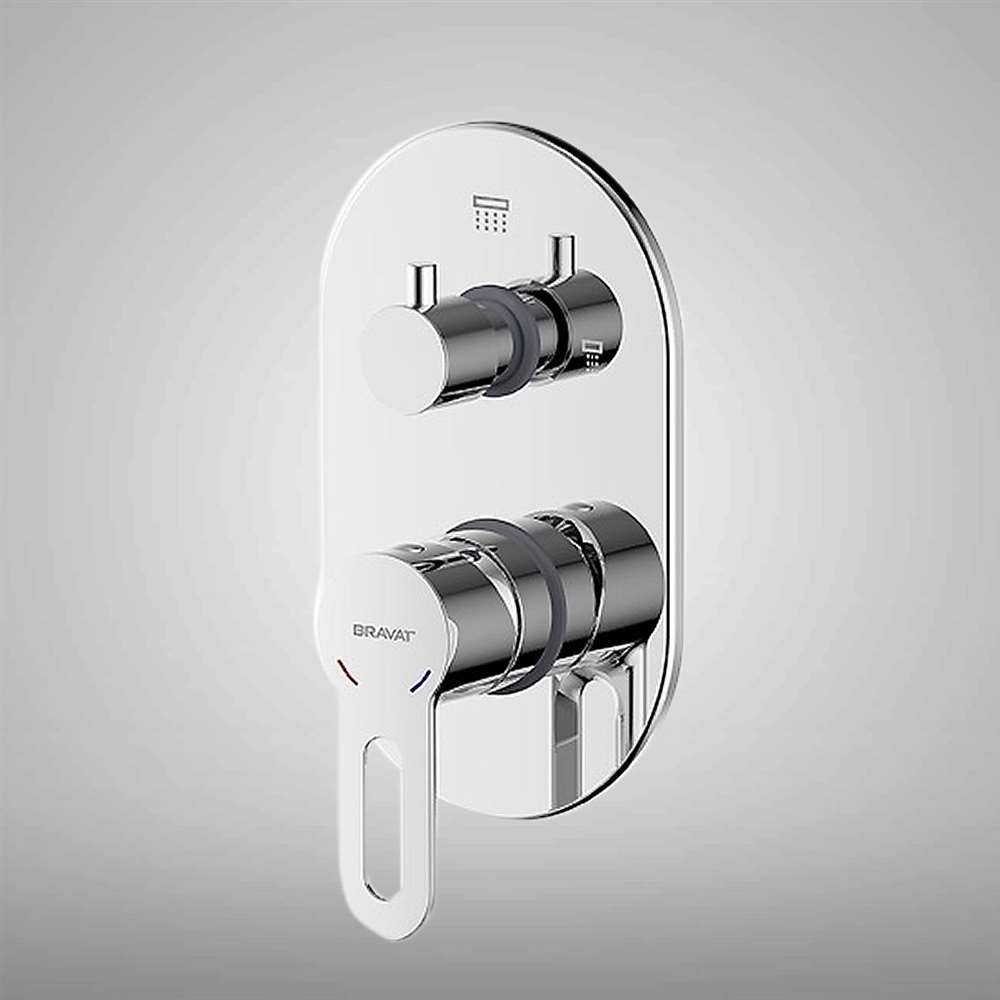 Bravat Rounded Chrome Mixer