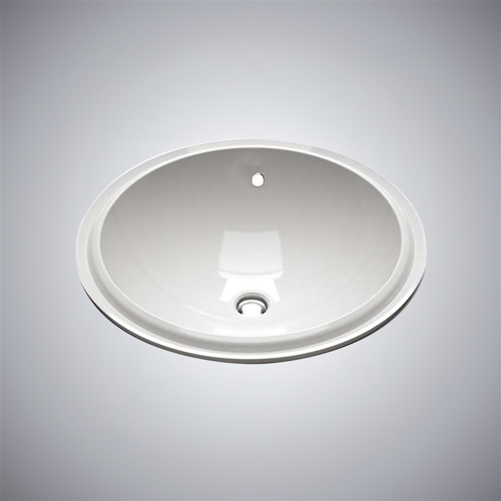 Bravat Beautiful White Under-Mount Ceramic Sink