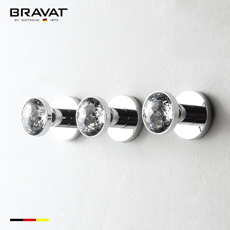 Bravat Modern Chrome Three-Hole Bathroom Shower Mixer