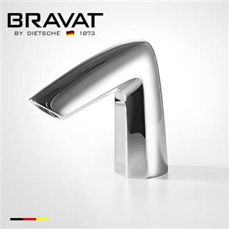Bravat Commercial Touchless Bathroom Faucet BIM Object Deck Mount Bright Chrome Automatic Sensor Faucet