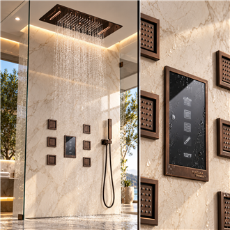 Luxury Oil Rubbed Bronze Shower System