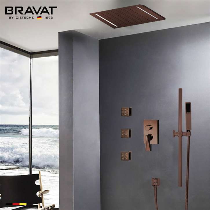 Fontana Showers LED  Rainfall Shower Head With Hand Shower