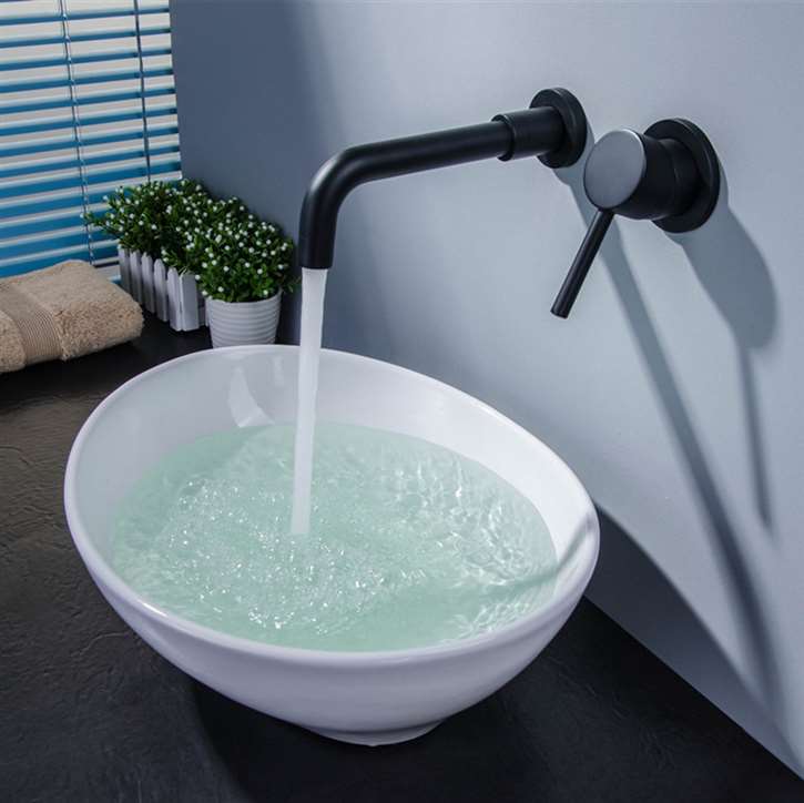 Fontana Milan Single Lever Wall Mount Oil Rubbed Bronze 10.24" (260MM) Sink Faucet Features: