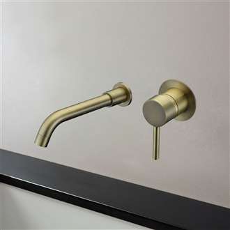 Fontana Milan Single Lever Wall Mount Brushed Bronze 8.27" (210MM) BIM Object Sink Faucet 