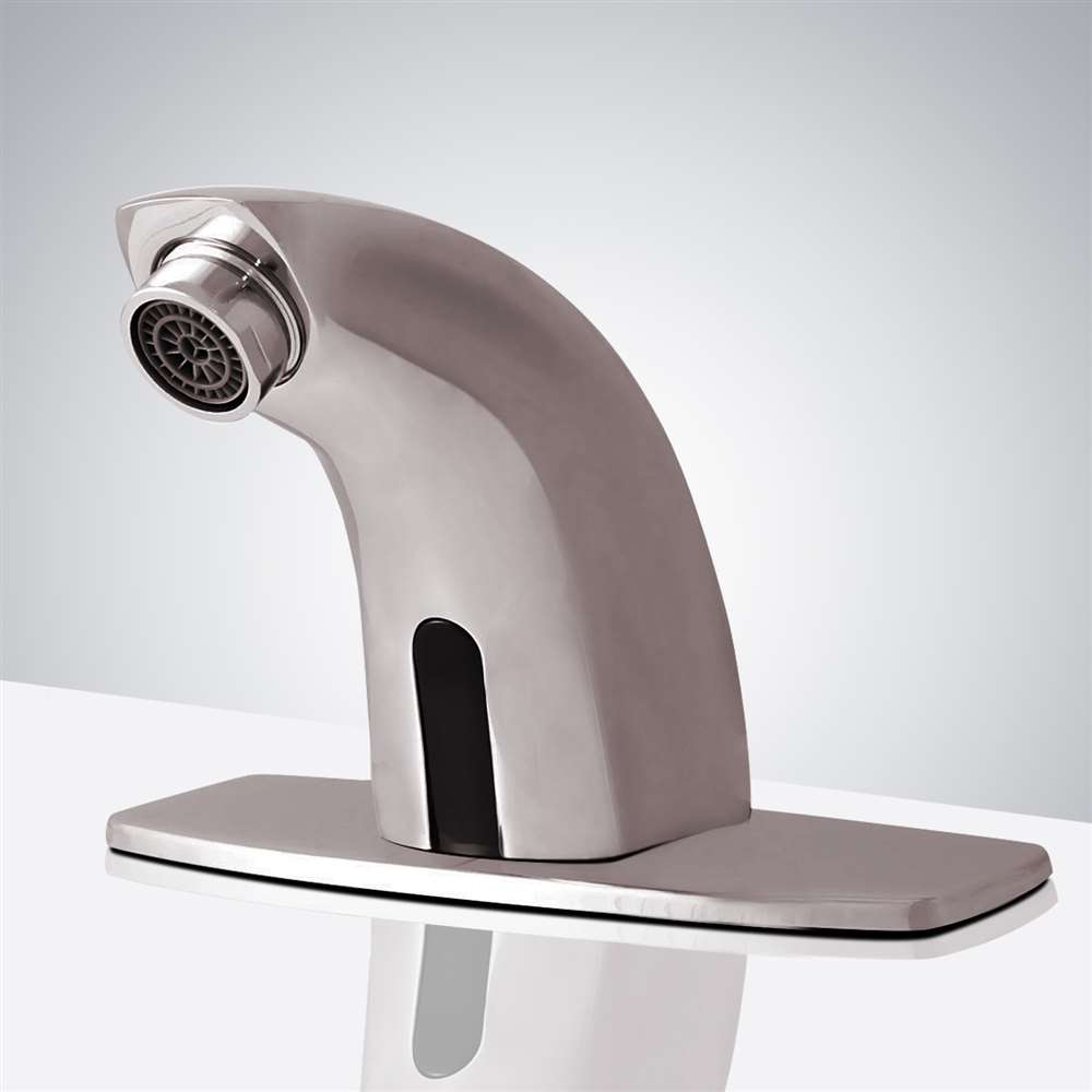 Fontana Sierra Brushed Nickel Touchless Automatic Sensor Sink Faucet