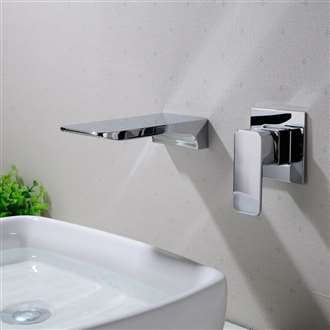Fontana Napoli Luxury Wall Mount Chrome Finish Commercial Sink Faucet 