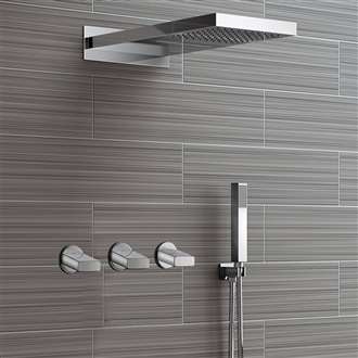 Fontana premium satin-nickel rainfall shower system