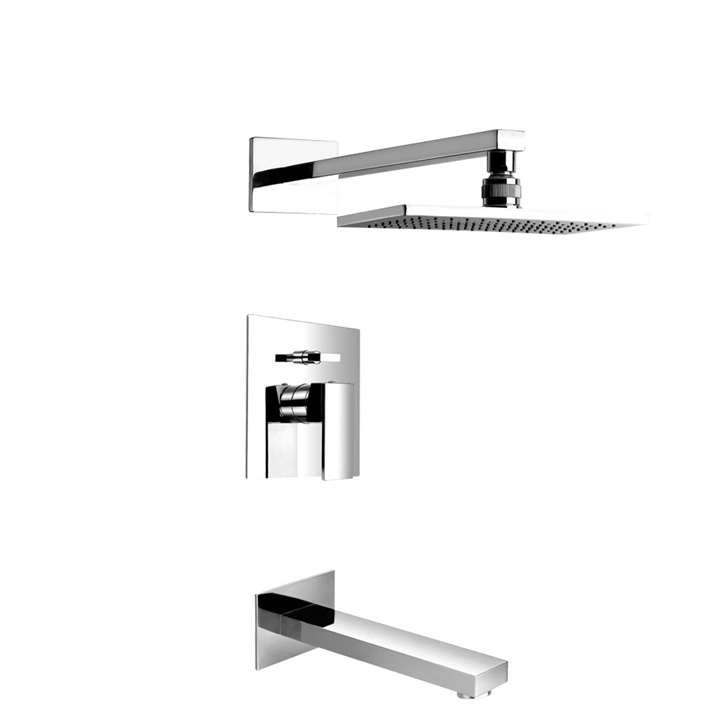 Fontana Verona Single Lever Mixer Bath Wall Heads Shower Faucet Set